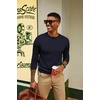 image:imagePJ PAUL JONES Mens Sweaters Crewneck Basic Lightweight Wool Blend Knitted Pullover Long Sleeve Shirts for MenNavy Blue