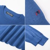 image:imagePJ PAUL JONES Mens Sweaters Crewneck Basic Lightweight Wool Blend Knitted Pullover Long Sleeve Shirts for MenPeacock Blue