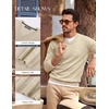 image:imagePJ PAUL JONES Mens V Neck Sweater Wool Blend Knit Pullover Sweaters  VNeck Long Sleeve Warm Wool Blend Fitted Style Lightweight Soft Stretch Knit Dress Business Casual Fall Winter LayeringApricot