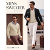 image:imagePJ PAUL JONES Mens V Neck Sweater Wool Blend Knit Pullover Sweaters  VNeck Long Sleeve Warm Wool Blend Fitted Style Lightweight Soft Stretch Knit Dress Business Casual Fall Winter LayeringApricot
