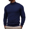 image:imagePJ PAUL JONES Mens Mock Neck Sweater Lightweight Sweaters  Mock Turtleneckknitted Lightweight and stretchy Basic and thermalRibbed cuff and hemsFall and Winter layeredNavy Blue