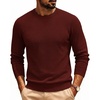 image:imagePJ PAUL JONES Mens Pullover Sweater Casual Crewneck Knit Sweaters  Lightweight Long Sleeve Soft Knitted Textured Regular Fit Warm Stretchy Breathable Fall and Winter Business DaliyRed