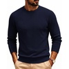 image:imagePJ PAUL JONES Mens Pullover Sweater Casual Crewneck Knit Sweaters  Lightweight Long Sleeve Soft Knitted Textured Regular Fit Warm Stretchy Breathable Fall and Winter Business DaliyNavy Blue