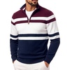 image:imagePJ PAUL JONES Mens Quarter Zip Pullover Sweater  14 ZipMock Neck Long Sleeve Sweaters Lightweight Soft Tops Business Casual Work Office Outfits Fall Winter 2026 ClothesNavy Wine Red