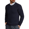 image:imagePJ PAUL JONES Mens Sweaters Crewneck Basic Lightweight Wool Blend Knitted Pullover Long Sleeve Shirts for MenNavy Blue