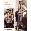 image:imagePJ PAUL JONES Mens Argyle Sweater Vest VNeck Vintage Knit Vest  Contrast Plaid Pattern Sleeveless Pullover Knit Classic Vintage Design Business Casual Style Spring Fall Winter LayeringKhaki