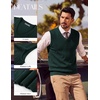 image:imagePJ PAUL JONES Mens Cable Knit Sweater Vest V Neck Sweater  V Neck Pullover KnittedBreathable Stretchy Sweater VestRegular Fit Casual SweatersClassic Fall and Winter TopsDark Green