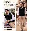 image:imagePJ PAUL JONES Mens Cable Knit Sweater Vest V Neck Sweater  V Neck Pullover KnittedBreathable Stretchy Sweater VestRegular Fit Casual SweatersClassic Fall and Winter TopsBlack