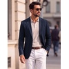 image:imagePJ PAUL JONES Casual Blazer for Men Lightweight Seamless Sport Coat Jakcet  Seamless Wrinkle Free Machine Wash Slim Fit Unstructured Western Casual Blazer Jacket Classic Business Wedding PartyNavy Blue