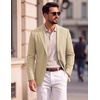image:imagePJ PAUL JONES Casual Blazer for Men Lightweight Seamless Sport Coat Jakcet  Seamless Wrinkle Free Machine Wash Slim Fit Unstructured Western Casual Blazer Jacket Classic Business Wedding PartyKhaki