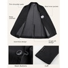 image:imagePJ PAUL JONES Casual Blazer for Men Lightweight Seamless Sport Coat Jakcet  Seamless Wrinkle Free Machine Wash Slim Fit Unstructured Western Casual Blazer Jacket Classic Business Wedding PartyBlack