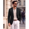 image:imagePJ PAUL JONES Casual Blazer for Men Lightweight Seamless Sport Coat Jakcet  Seamless Wrinkle Free Machine Wash Slim Fit Unstructured Western Casual Blazer Jacket Classic Business Wedding PartyBlack