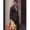 image:imagePJ PAUL JONES Mens 2 Piece Suits Wool Blend Tweed Herringbone Suit Set  Vintage Casual Suits for Men Peak Lapel Blazer Pants Set Sport Coat with Pocket Square Mens Suits for Wedding Prom WorkCoffee