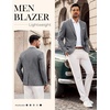 image:imagePJ PAUL JONES Mens Blazer Casual Lightweight Texture Sport Coat Jacket  Lightweight Blazer Texture Fabric Machine Washable Two Button Anti Wrinkle Thin Shoulder Padder Casual BusinessFlower Gray