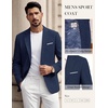 image:imagePJ PAUL JONES Mens Blazer Casual Lightweight Texture Sport Coat Jacket  Lightweight Blazer Texture Fabric Machine Washable Two Button Anti Wrinkle Thin Shoulder Padder Casual BusinessNavy