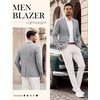 image:imagePJ PAUL JONES Mens Blazer Casual Lightweight Texture Sport Coat Jacket  Lightweight Blazer Texture Fabric Machine Washable Two Button Anti Wrinkle Thin Shoulder Padder Casual BusinessLight Gray