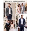 image:imagePJ PAUL JONES Mens Blazer Casual Lightweight Texture Sport Coat Jacket  Lightweight Blazer Texture Fabric Machine Washable Two Button Anti Wrinkle Thin Shoulder Padder Casual BusinessBlack