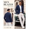 image:imagePJ PAUL JONES Mens Blazer Casual Lightweight Texture Sport Coat Jacket  Lightweight Blazer Texture Fabric Machine Washable Two Button Anti Wrinkle Thin Shoulder Padder Casual BusinessNavy