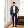 image:imagePJ PAUL JONES Mens Blazer Wool Blend Lightwieght Business Sport Coat Jacket  Herringbone Slim Fit Two Button Casual Dress Sport Jacket Machine Washable Notched Lapel Travel Wedding PartyDark Grey