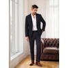 image:imagePJ PAUL JONES Mens Blazer Wool Blend Lightwieght Business Sport Coat Jacket  Herringbone Slim Fit Two Button Casual Dress Sport Jacket Machine Washable Notched Lapel Travel Wedding PartyNavy Blue