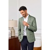 image:imagePJ PAUL JONES Mens Blazer Wool Blend Lightwieght Business Sport Coat Jacket  Herringbone Slim Fit Two Button Casual Dress Sport Jacket Machine Washable Notched Lapel Travel Wedding PartyArmy Green