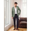 image:imagePJ PAUL JONES Mens Blazer Wool Blend Lightwieght Business Sport Coat Jacket  Herringbone Slim Fit Two Button Casual Dress Sport Jacket Machine Washable Notched Lapel Travel Wedding PartyArmy Green