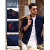 image:imagePJ PAUL JONES Mens Corduroy Shirt Long Sleeve Button Down Untucked Shirts  100 Cotton Casual Button Up Shirt Wrinkle Free Lightweight Overshirt Fall Shacket Jacket Plaid Collar Chest PocketNavy Blue