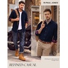 image:imagePJ PAUL JONES Mens Corduroy Shirt Long Sleeve Button Down Untucked Shirts  100 Cotton Casual Button Up Shirt Wrinkle Free Lightweight Overshirt Fall Shacket Jacket Plaid Collar Chest PocketNavy Blue