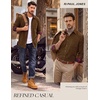 image:imagePJ PAUL JONES Mens Corduroy Shirt Long Sleeve Button Down Untucked Shirts  100 Cotton Casual Button Up Shirt Wrinkle Free Lightweight Overshirt Fall Shacket Jacket Plaid Collar Chest PocketBrown