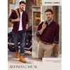 image:imagePJ PAUL JONES Mens Corduroy Shirt Long Sleeve Button Down Untucked Shirts  100 Cotton Casual Button Up Shirt Wrinkle Free Lightweight Overshirt Fall Shacket Jacket Plaid Collar Chest PocketDark Red