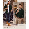 image:imagePJ PAUL JONES Mens Corduroy Shirt Long Sleeve Button Down Untucked Shirts  100 Cotton Casual Button Up Shirt Wrinkle Free Lightweight Overshirt Fall Shacket Jacket Plaid Collar Chest PocketArmy Green