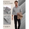 image:imagePJ PAUL JONES Mens Dress Shirts Casual Button Down Untucked Shirts for Men  Long Sleeve Wrinkle Free Business Casual Lightweight Suitable for officeworktravel Similar to Oxford clothLight Gray