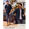 image:imagePJ PAUL JONES Mens Flannel Button Down Long Sleeve Shirts  100 Brushed Cotton Untucked Shirt Soft Warm WearResistant Regular Fit Casual Mens Fall Shirts for Work OutdoorNavy Blue
