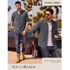image:imagePJ PAUL JONES Mens Flannel Button Down Long Sleeve Shirts  100 Brushed Cotton Untucked Shirt Soft Warm WearResistant Regular Fit Casual Mens Fall Shirts for Work OutdoorMedium Gray
