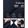 image:imagePJ PAUL JONES Mens Slim Fit Suit 2 Piece Casual Suit Set Blazer Pants Set  Two Button Suits Texture Fabric Machine Wash Slim Fit Casual Blazer and Pants Set Suit Set Men Dress Party Prom WeddingBlue
