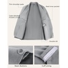 image:imagePJ PAUL JONES Mens Slim Fit Suit 2 Piece Casual Suit Set Blazer Pants Set  Two Button Suits Texture Fabric Machine Wash Slim Fit Casual Blazer and Pants Set Suit Set Men Dress Party Prom WeddingGray