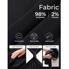 image:imagePJ PAUL JONES Mens Slim Fit Suit 2 Piece Casual Suit Set Blazer Pants Set  Two Button Suits Texture Fabric Machine Wash Slim Fit Casual Blazer and Pants Set Suit Set Men Dress Party Prom WeddingBlack