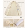 image:imagePJ PAUL JONES Mens Suit 2 Piece Classic Fit Suit Set Business Dress Tuxedo  Two Button Soft Stretch Fabric Adjustable Waist Belt Blazer Jacket Pant Set Suit for Wedding Prom Party Machine WashableApricot