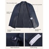 image:imagePJ PAUL JONES Mens Suit 2 Piece Classic Fit Suit Set Business Dress Tuxedo  Two Button Soft Stretch Fabric Adjustable Waist Belt Blazer Jacket Pant Set Suit for Wedding Prom Party Machine WashableNavy Blue