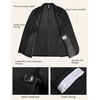 image:imagePJ PAUL JONES Mens Suit 2 Piece Classic Fit Suit Set Business Dress Tuxedo  Two Button Soft Stretch Fabric Adjustable Waist Belt Blazer Jacket Pant Set Suit for Wedding Prom Party Machine WashableBlack