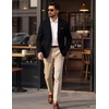 image:imagePJ PAUL JONES Mens Suit Jacket Business Casual Blazer Slim Fit Sport Coats  Stretchy Skinfriendly Durable fabric Suit Jacket with pocket Two button blazer jacket for work party wedding dinnerBlack