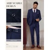 image:imagePJ PAUL JONES Suits for Men 3 Piece Slim Fit Suit Set Dress Business Tuxedo  Soft durable fabric Stretchy Adjustable waist belt Machine washable One button blazer vest pant suit for wedding promDark Blue