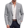 image:imagePJ PAUL JONES Mens Blazer Casual Lightweight Texture Sport Coat Jacket  Lightweight Blazer Texture Fabric Machine Washable Two Button Anti Wrinkle Thin Shoulder Padder Casual BusinessLight Gray