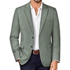 image:imagePJ PAUL JONES Mens Blazer Wool Blend Lightwieght Business Sport Coat Jacket  Herringbone Slim Fit Two Button Casual Dress Sport Jacket Machine Washable Notched Lapel Travel Wedding PartyArmy Green