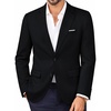 image:imagePJ PAUL JONES Mens Suit Jacket Business Casual Blazer Slim Fit Sport Coats  Stretchy Skinfriendly Durable fabric Suit Jacket with pocket Two button blazer jacket for work party wedding dinnerBlack