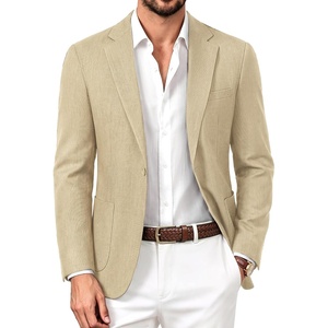 image:imagePJ PAUL JONES Casual Blazer for Men Lightweight Seamless Sport Coat Jakcet  Seamless Wrinkle Free Machine Wash Slim Fit Unstructured Western Casual Blazer Jacket Classic Business Wedding PartyKhaki