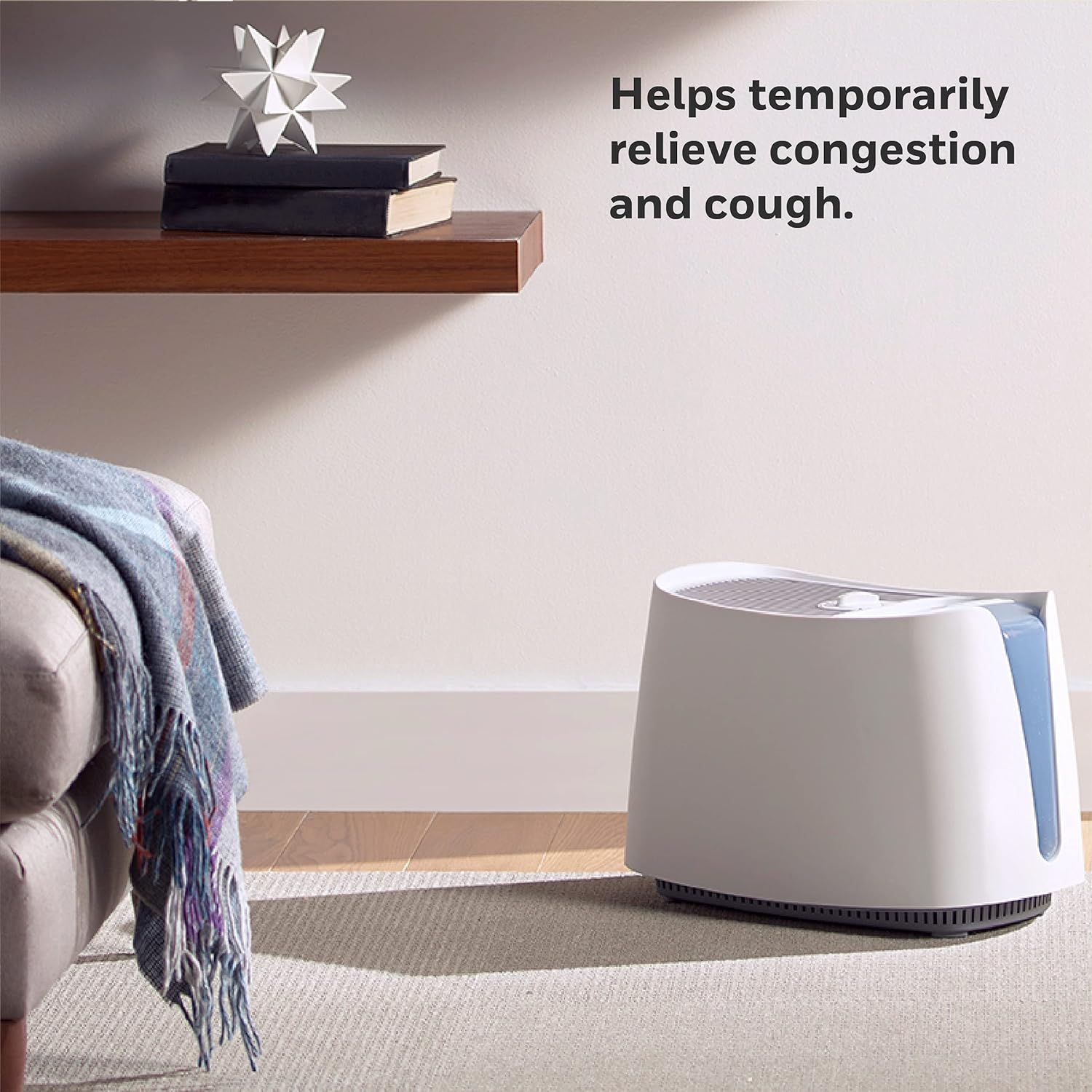 Honeywell Cool Moisture Humidifier, Medium Room, 1.1 Gallon Tank, Black ...