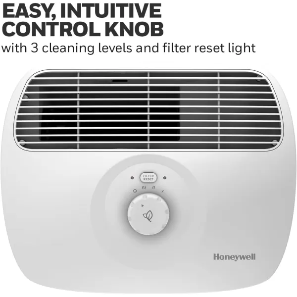 Honeywell Air Purifiers for Home Bedroom, Living Room, Kitchen &amp; Dorm Room , Dual Action Air Filter Helps Capture Dust, Pollen, Pet Dander &amp; Smoke, HHT270, Tabletop, White