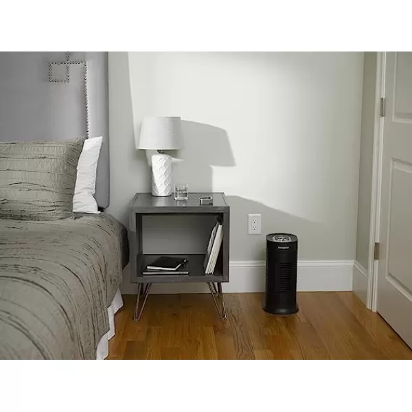 Honeywell AllergenPlus HEPA Tower Air Purifier, Airborne Allergen Reducer for Small Rooms , Black - Wildlfire/Smoke, Pollen, Pet Dander, and Dust Air Purifier, HPA060