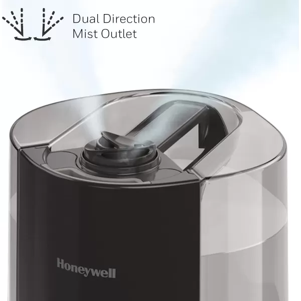 Honeywell Dual Comfort Cool + Warm Mist humidifier. Humidifier for bedroom, office, living room and home. Provides temporary relief from dry air discomforts - Black, HWC775B